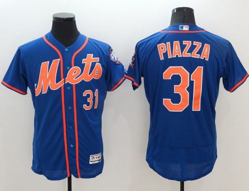 Mets #31 Mike Piazza Blue Flexbase Authentic Collection Stitched MLB Jersey